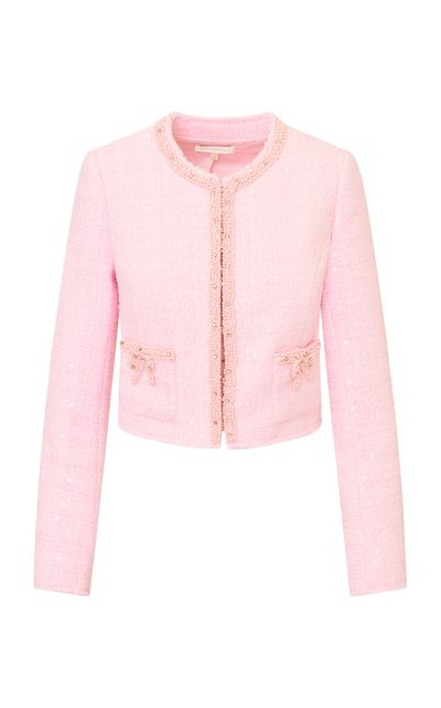 LoveShackFancy LoveShackFancy Kelli Embellished Tweed Jacket