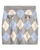 LoveShackFancy LoveShackFancy Kids' Karie Argyle Knit Miniskirt - 1