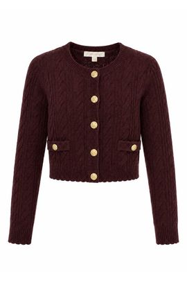 LoveShackFancy LoveShackFancy Kids' Kenderson Cable Knit Cardigan