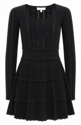 LoveShackFancy LoveShackFancy Kids' Lunellita Long Sleeve Pointelle Dress