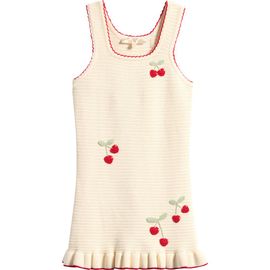 LoveShackFancy LoveShackFancy Kids' Ottie Cherry Print Crochet Dress