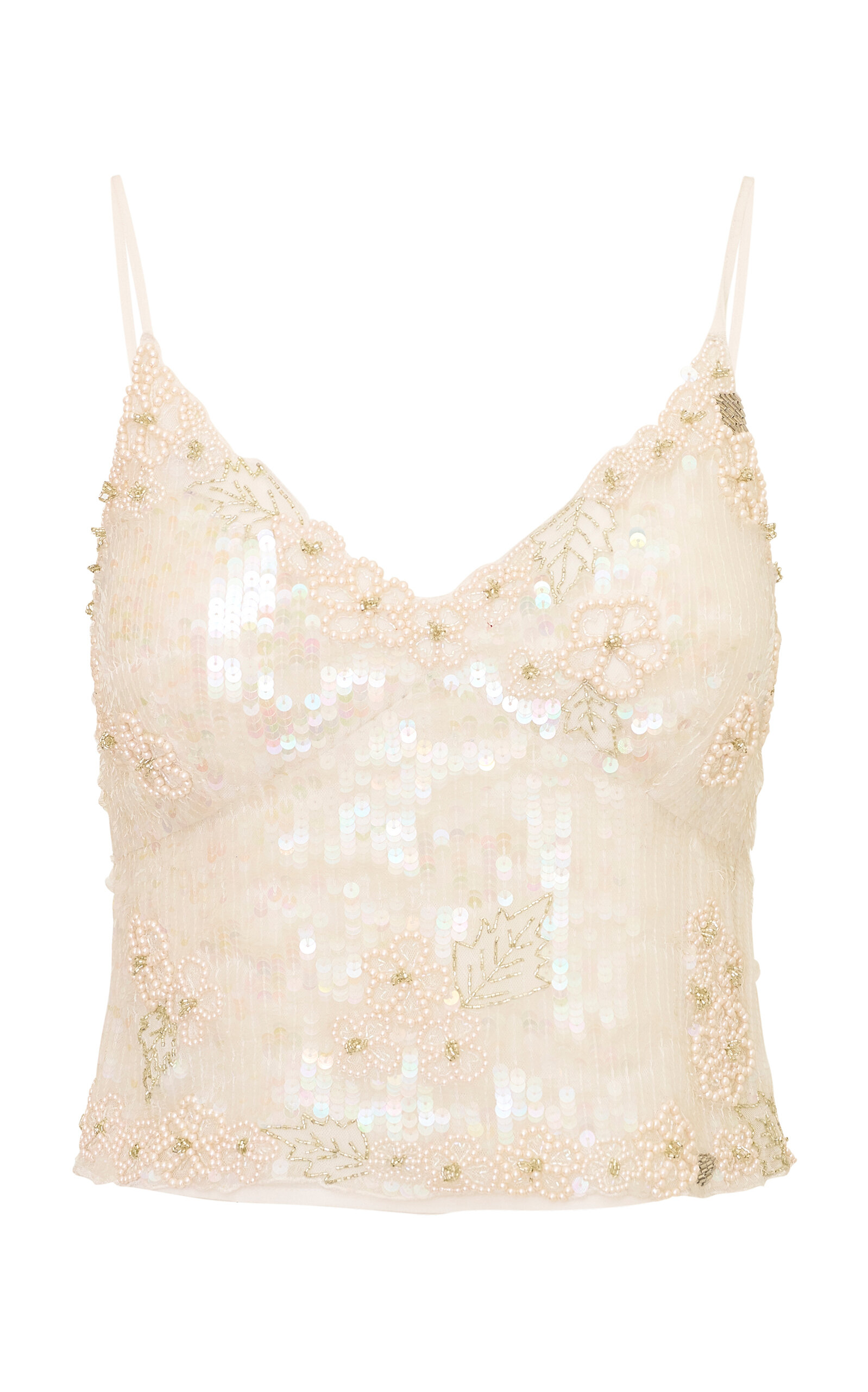 LoveShackFancy LoveShackFancy Kysenia Sequined Top