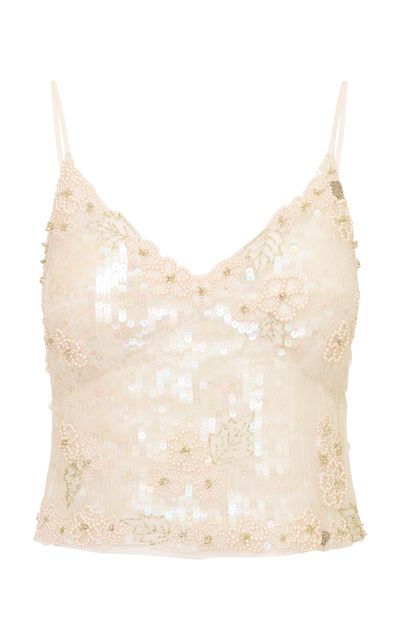 LoveShackFancy LoveShackFancy Kysenia Sequined Top