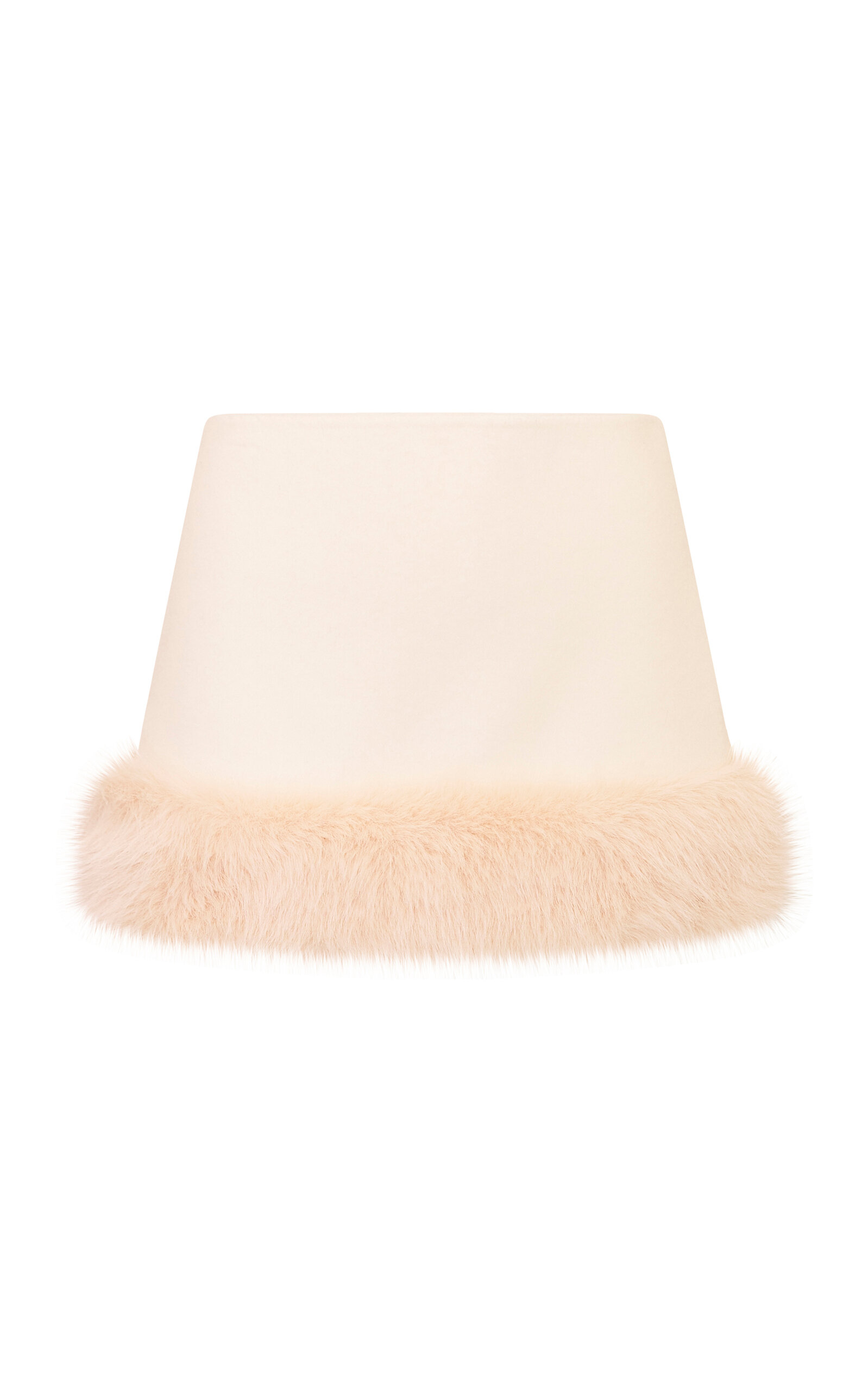 LoveShackFancy LoveShackFancy Lolisse Faux Fur Wool Mini Skirt
