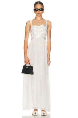 LoveShackFancy - - Suvi Lace-Trimmed Cotton Midi Dress - White - L