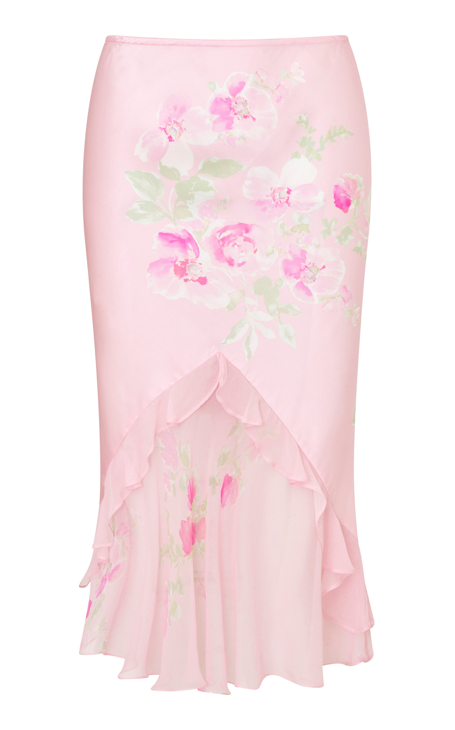 LoveShackFancy LoveShackFancy Lucinde SilkBlend Midi Skirt