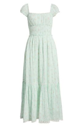 LoveShackFancy LoveShackFancy Lyssara Smocked Waist Maxi Dress