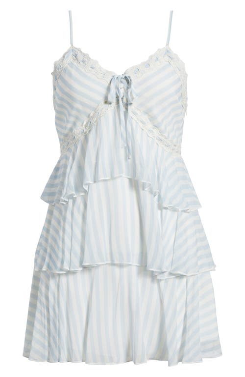 LoveShackFancy LoveShackFancy Marlia Stripe Tiered Minidress
