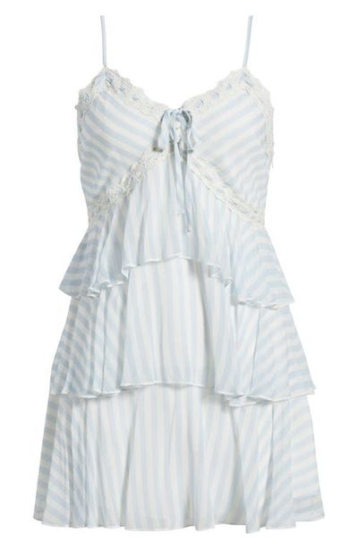 LoveShackFancy LoveShackFancy Marlia Stripe Tiered Minidress