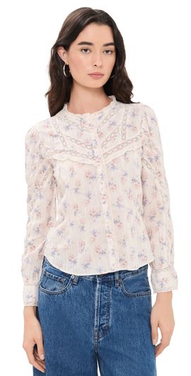 LoveShackFancy LoveShackFancy Miah Top Antique Vanilla