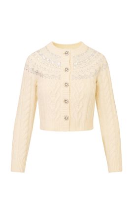 LoveShackFancy LoveShackFancy Mireille Sparkle Knit Cardigan