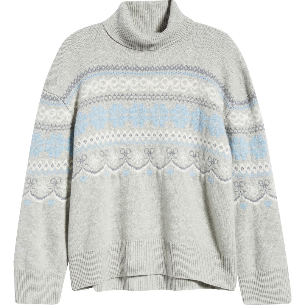 LoveShackFancy LoveShackFancy Mirin Wool Fair Isle Turtleneck Sweater