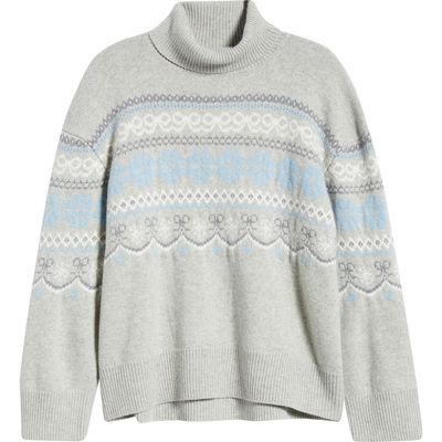 LoveShackFancy LoveShackFancy Mirin Wool Fair Isle Turtleneck Sweater