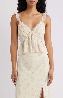 LoveShackFancy LoveShackFancy Nicoleta Lace Trim Camisole