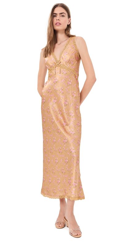 LoveShackFancy LoveShackFancy Nirelle Dress Duchess Gold