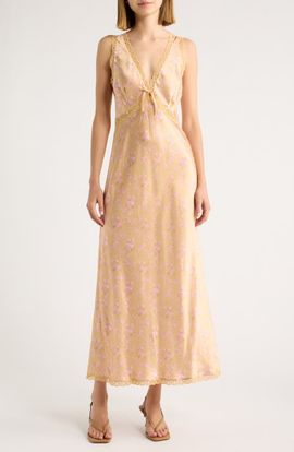 LoveShackFancy LoveShackFancy Nirelle Sleeveless Silk Blend Maxi Dress
