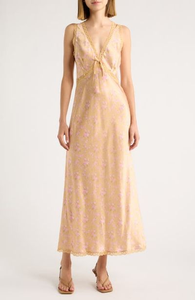 LoveShackFancy LoveShackFancy Nirelle Sleeveless Silk Blend Maxi Dress