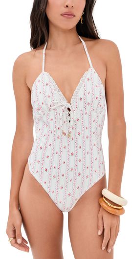 LoveShackFancy LoveShackFancy Nolanne Swimsuit Poppy Red