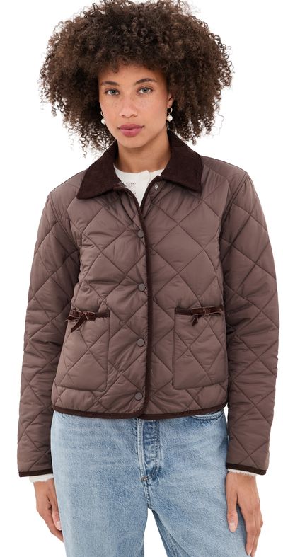 LoveShackFancy LoveShackFancy Norinda Jacket Fresh Espresso