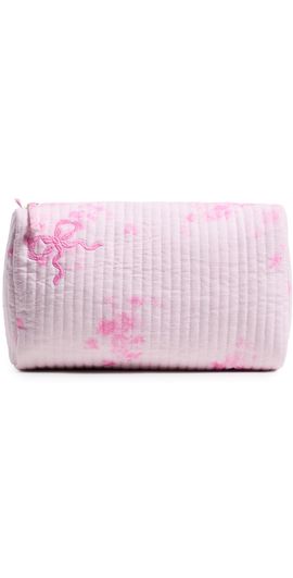 LoveShackFancy LoveShackFancy Octavia Quilted Bow Print Pouch BLUSHING BLONDE One