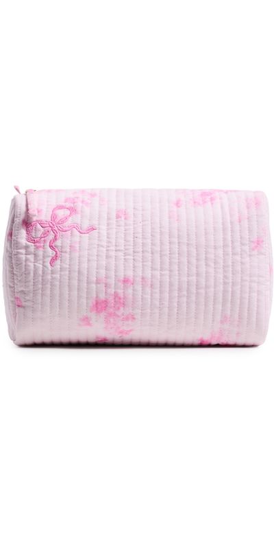 LoveShackFancy LoveShackFancy Octavia Quilted Bow Print Pouch BLUSHING BLONDE One