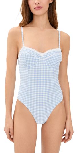 LoveShackFancy LoveShackFancy Olivienne One-Piece Swimsuit SEASIDE MORNING