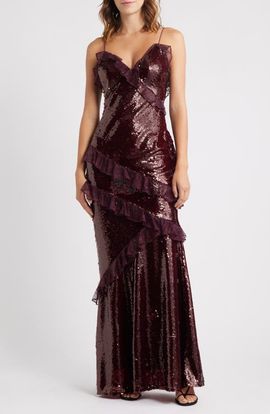 LoveShackFancy LoveShackFancy Rialto Sequin & Lace Gown