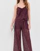 LoveShackFancy LoveShackFancy Riana Lace Pants Faded Merlot - 5