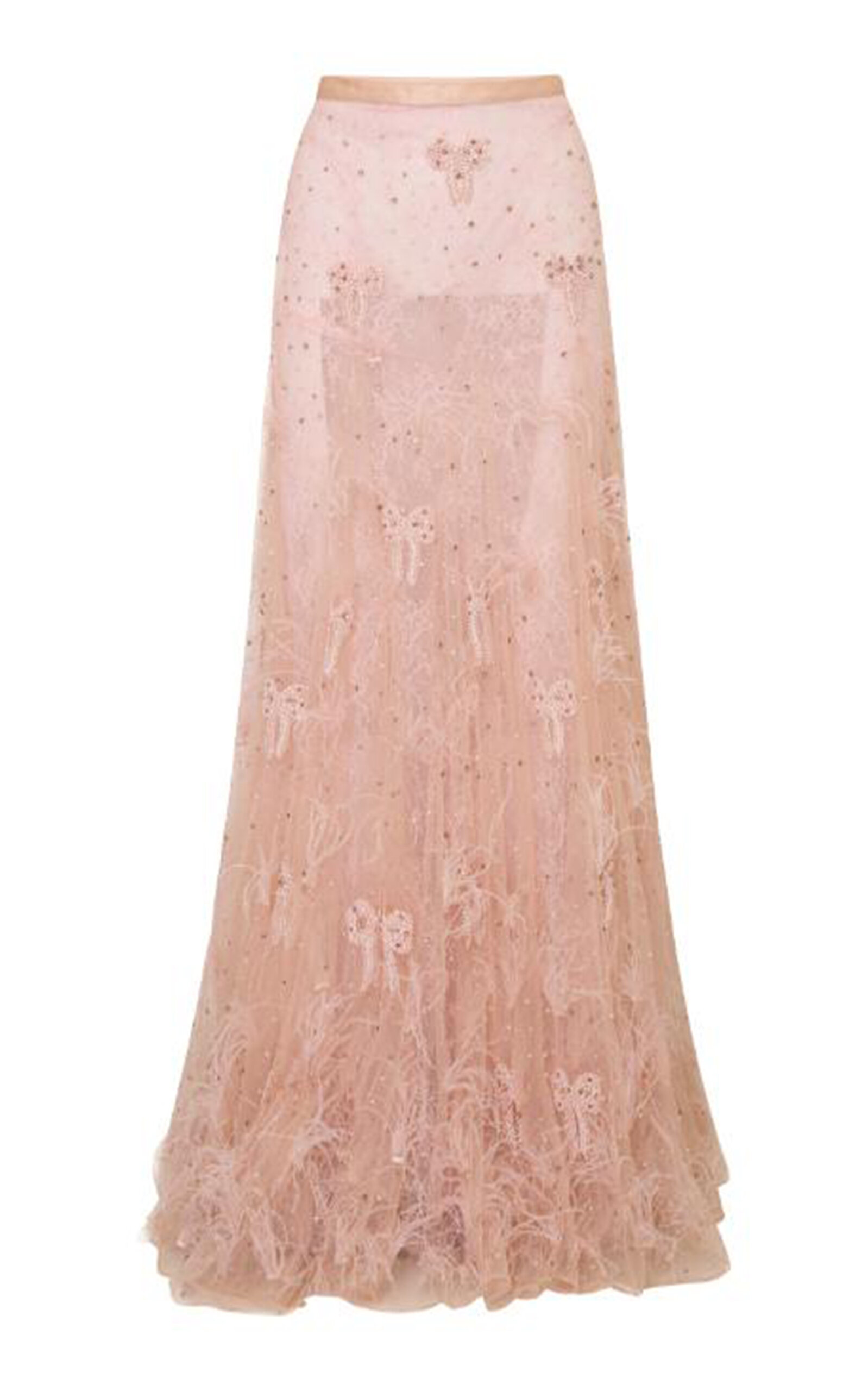 LoveShackFancy LoveShackFancy Ronnie PearlEmbellished Maxi Skirt