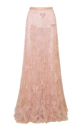 LoveShackFancy LoveShackFancy Ronnie PearlEmbellished Maxi Skirt