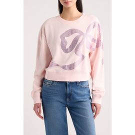 LoveShackFancy LoveShackFancy Rylan Rhinestone Bow Sweatshirt