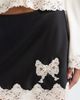 LoveShackFancy LoveShackFancy Sabrine Satin & Lace Miniskirt - 4