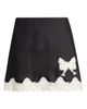 LoveShackFancy LoveShackFancy Sabrine Satin & Lace Miniskirt - 5