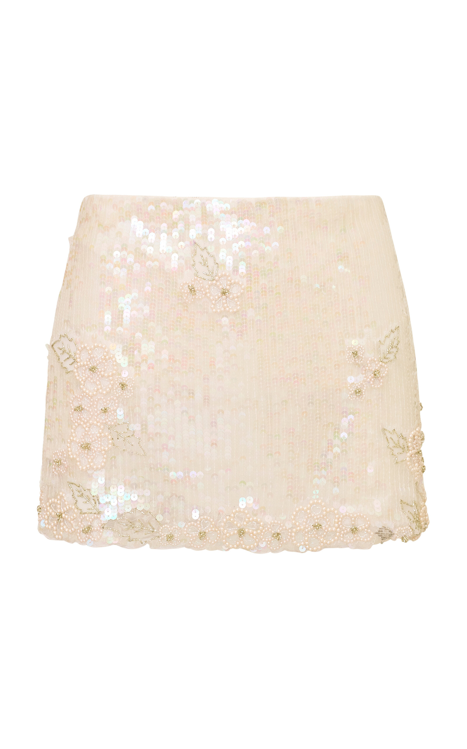 LoveShackFancy LoveShackFancy Sade Sequined Mini Skirt