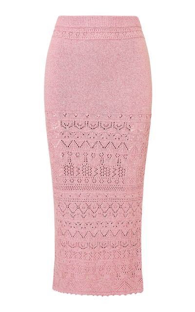 LoveShackFancy LoveShackFancy Selvie Crocheted Maxi Skirt