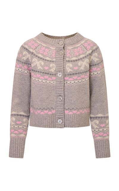 LoveShackFancy LoveShackFancy Shantae Fair Isle WoolBlend Knit Cardigan