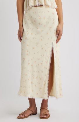 LoveShackFancy LoveShackFancy Silvia Floral Print Maxi Skirt