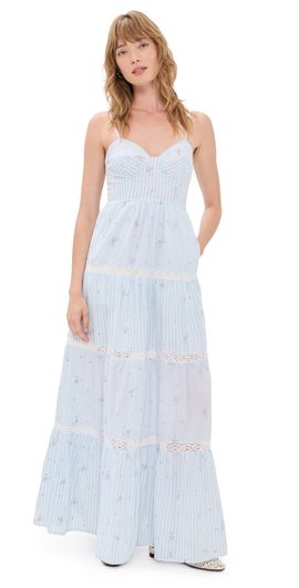 LoveShackFancy LoveShackFancy Story Dress SKY MIST