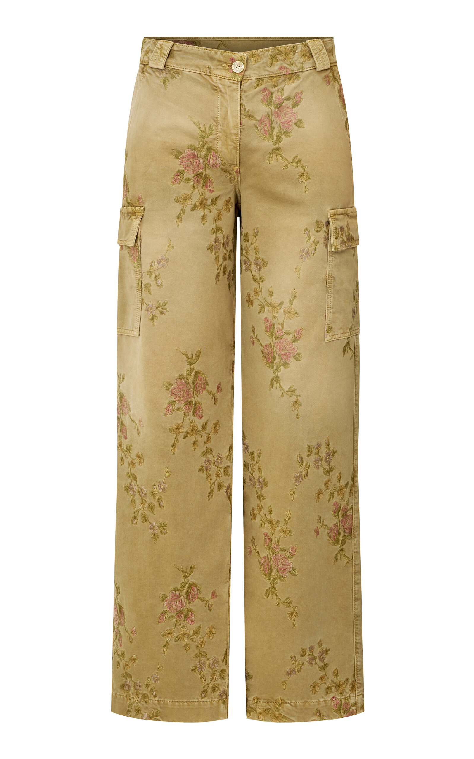 LoveShackFancy LoveShackFancy Tempie Embroidered Cotton Pants