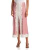 Loveshackfancy LoveShackFancy Tirelle Lace Trim Satin Midi Skirt - 1