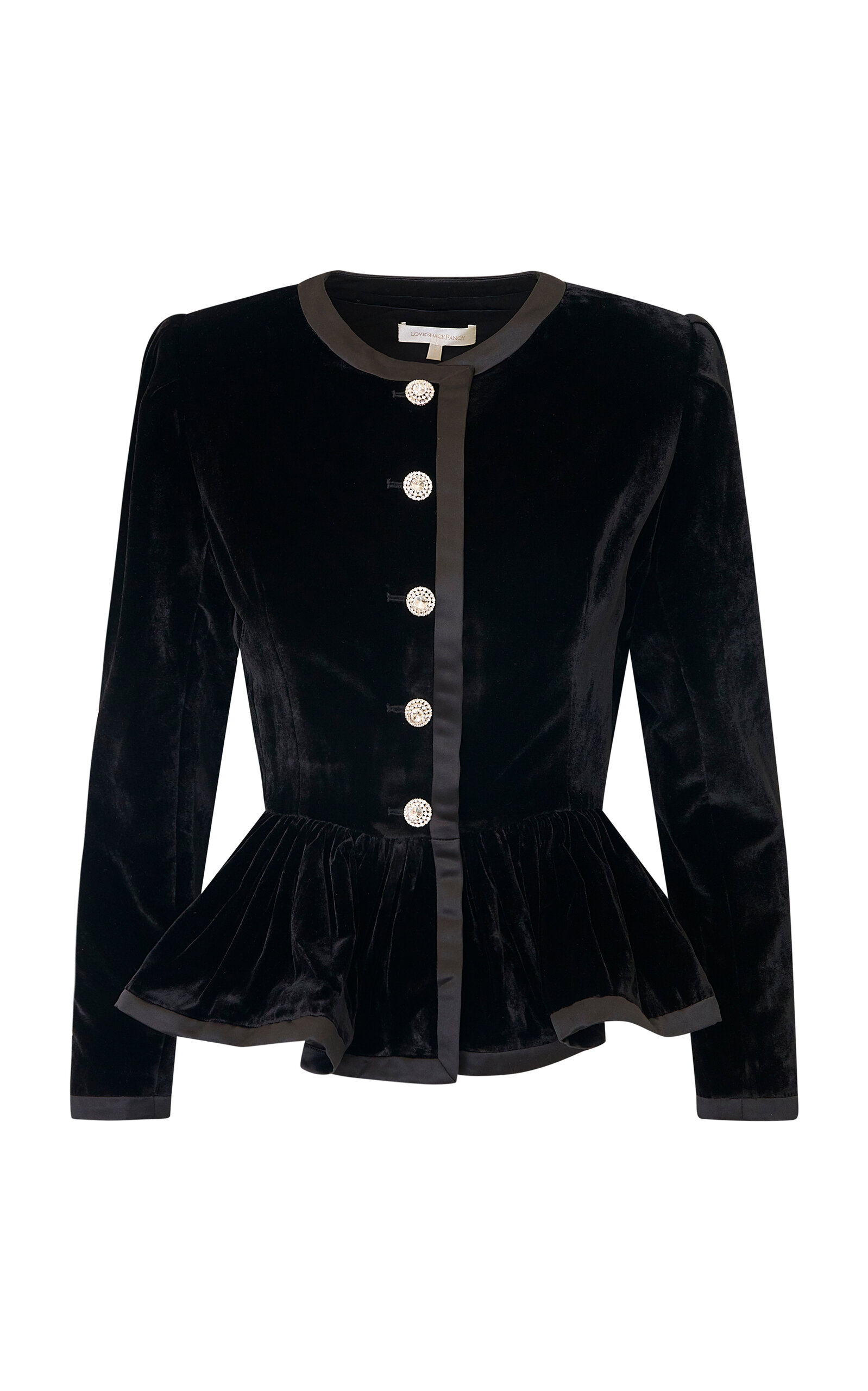 LoveShackFancy LoveShackFancy Velouria Velvet Peplum Jacket