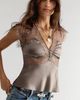 LoveShackFancy LoveShackFancy Verelle Silk-Blend Lace Top - 4