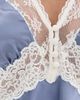 LoveShackFancy LoveShackFancy Verelle Silk-Blend Lace Top Weathered Blue - 6
