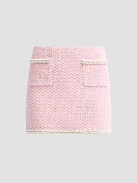 LoveShackFancy LoveShackFancy Women's Amorette Tweed Mini Skirt