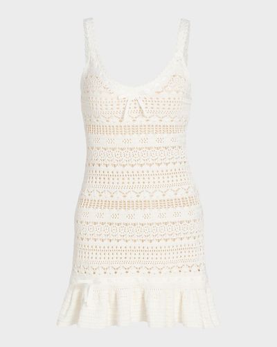 LoveShackFancy Madiya Crochet Cotton Minidress