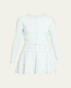 LoveShackFancy Nadiya Pointelle-Knit Cardigan