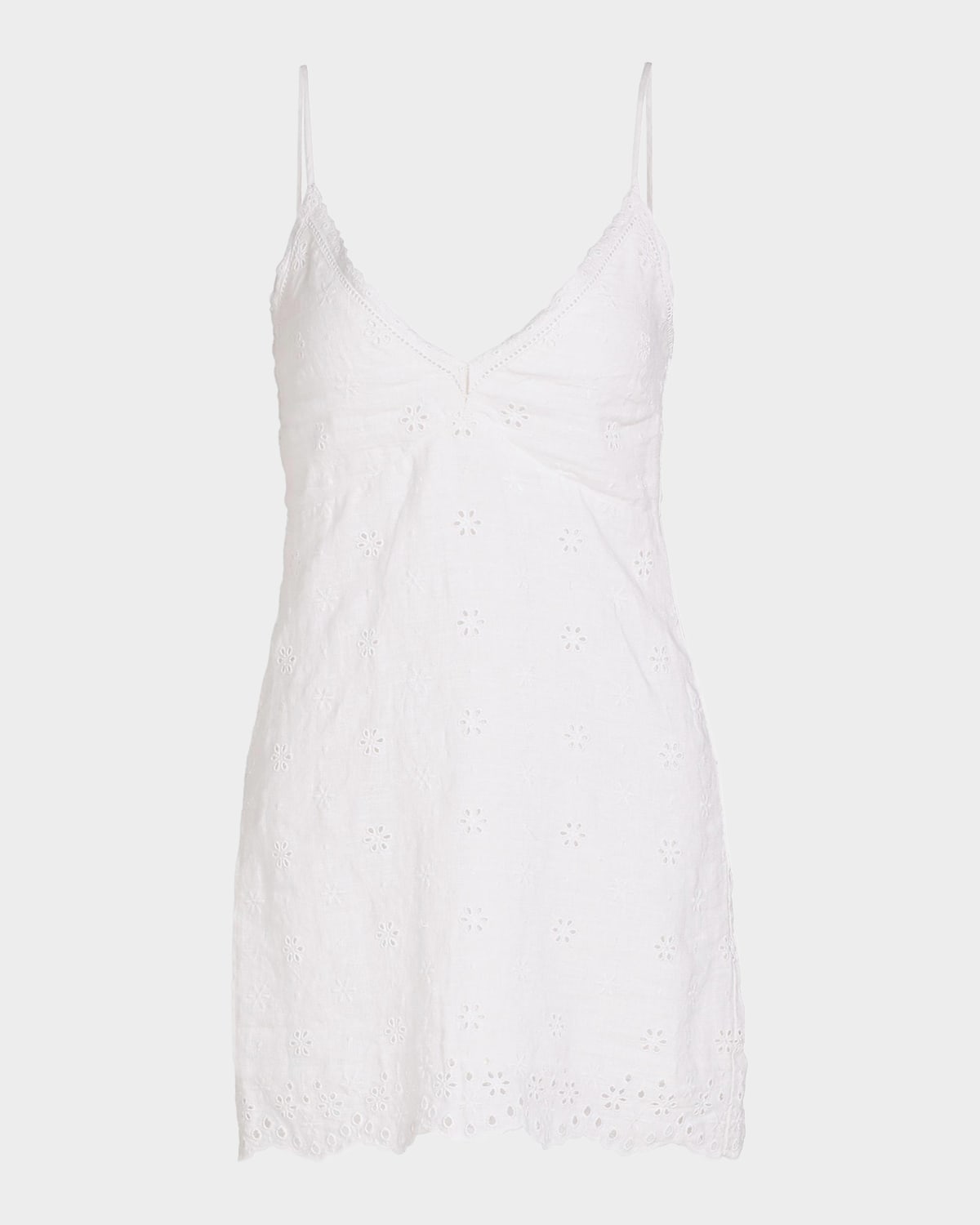 LoveShackFancy Peppy Eyelet Cotton Minidress