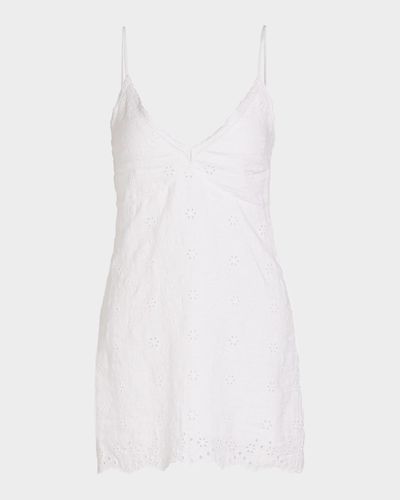 LoveShackFancy Peppy Eyelet Cotton Minidress