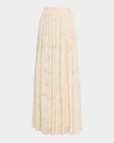 LoveShackFancy Positano Floral Maxi Skirt