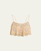 LoveShackFancy Sorwyn Embellished Crop Top - 1